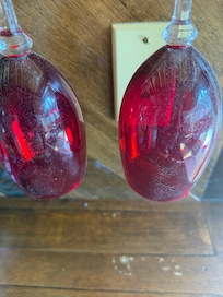 Very dusty glasses in kitchen