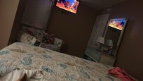 The room with the king bed and the sofa pulled out with a walk In closet the 2nd room has a full bathroom in it also