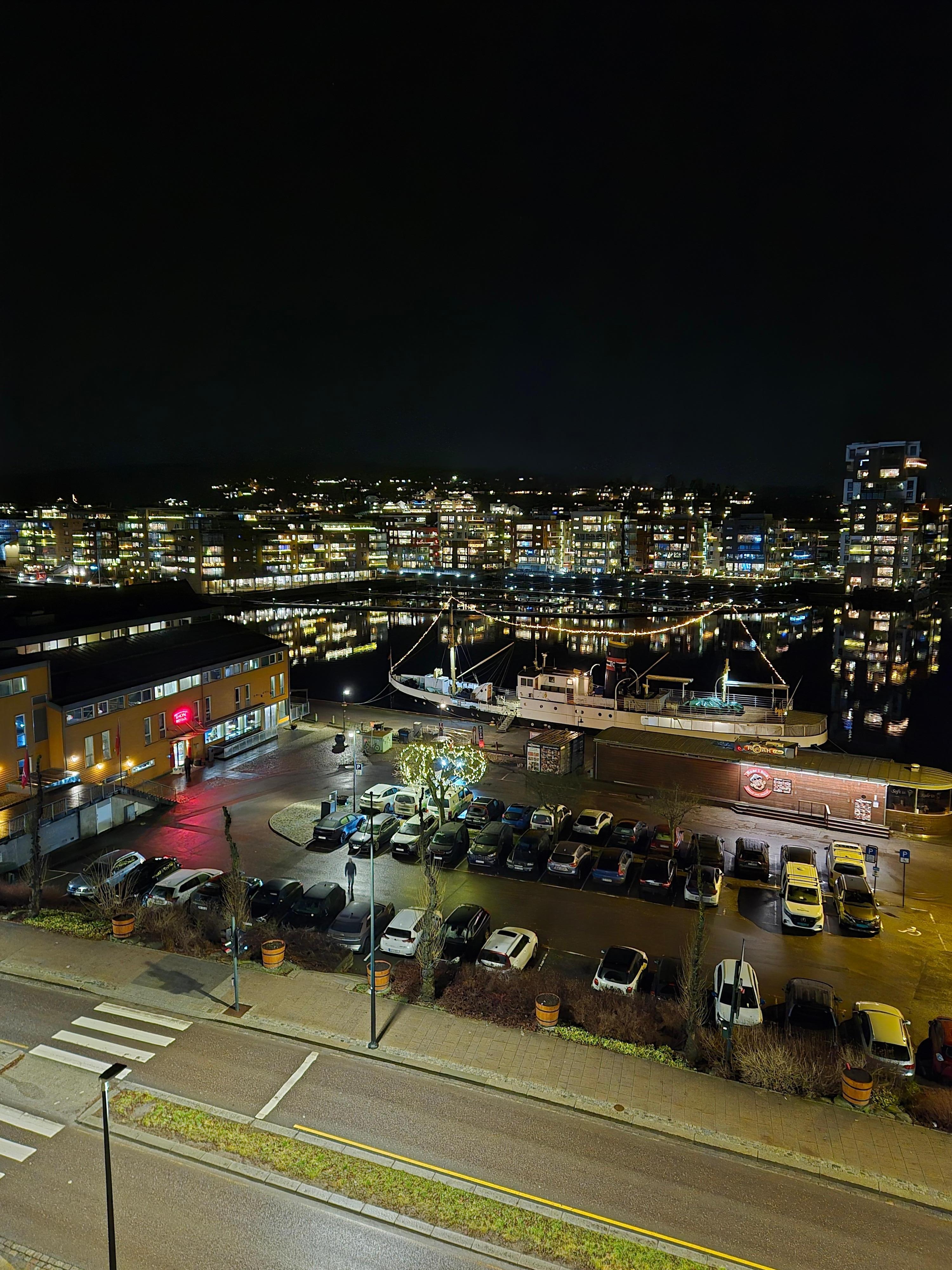 Fin utsikt på kvelden.