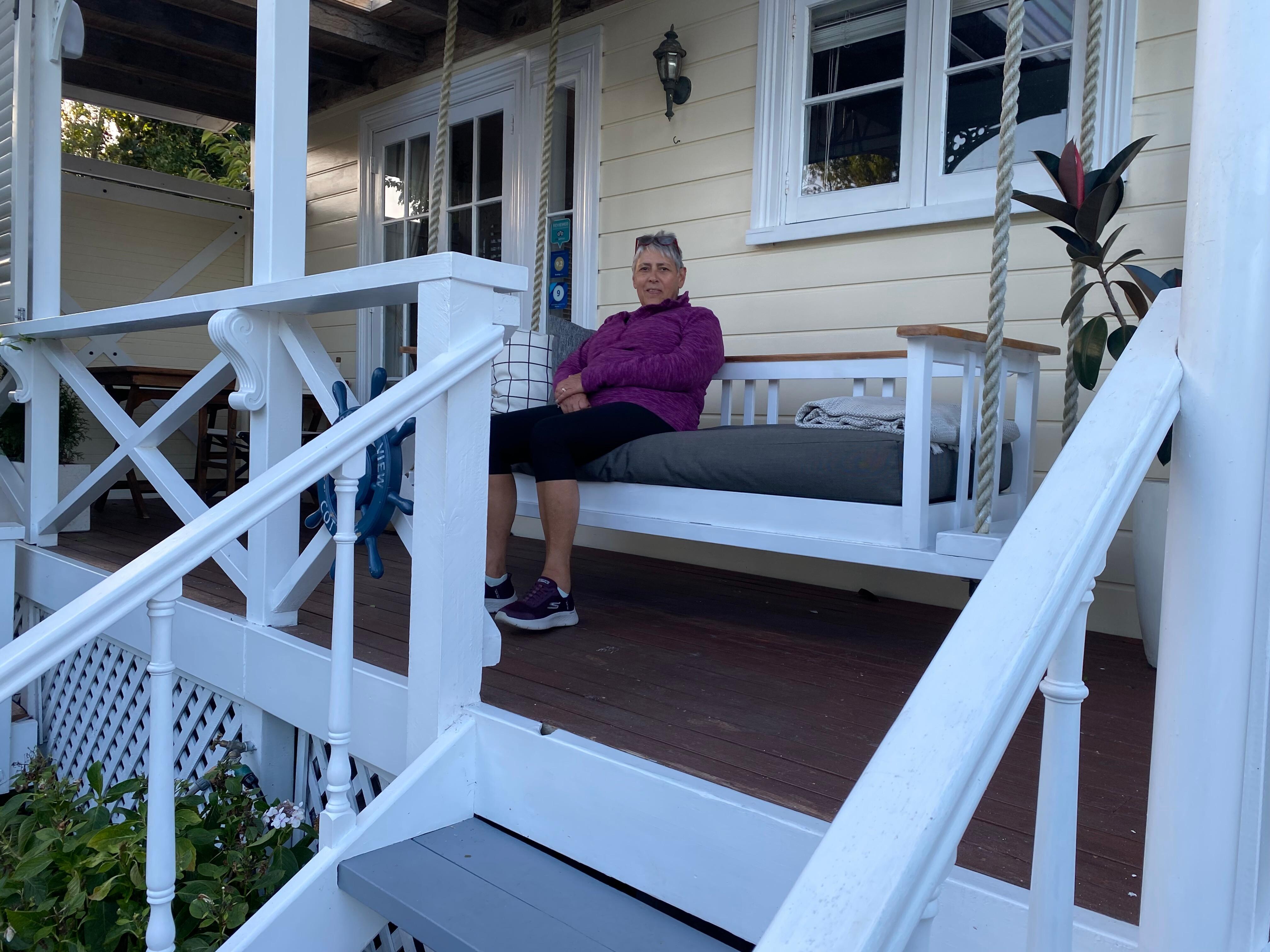 Chilling on the deck