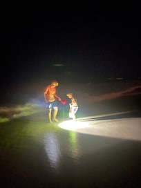 Crab hunting/fishing was a nightly adventure!