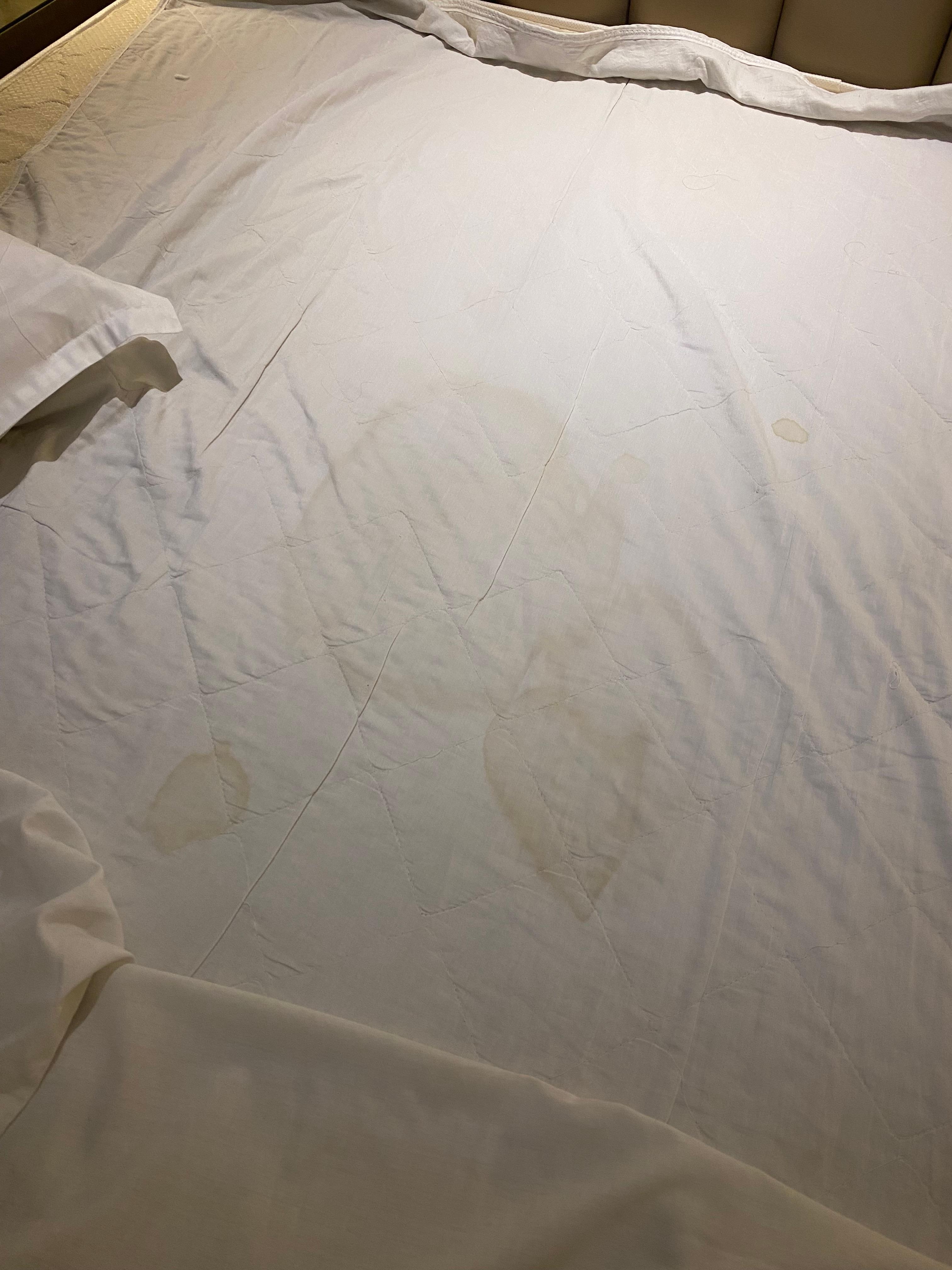 Soiled bed linen had to ask to be changed. 