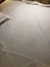 Soiled bed linen had to ask to be changed.