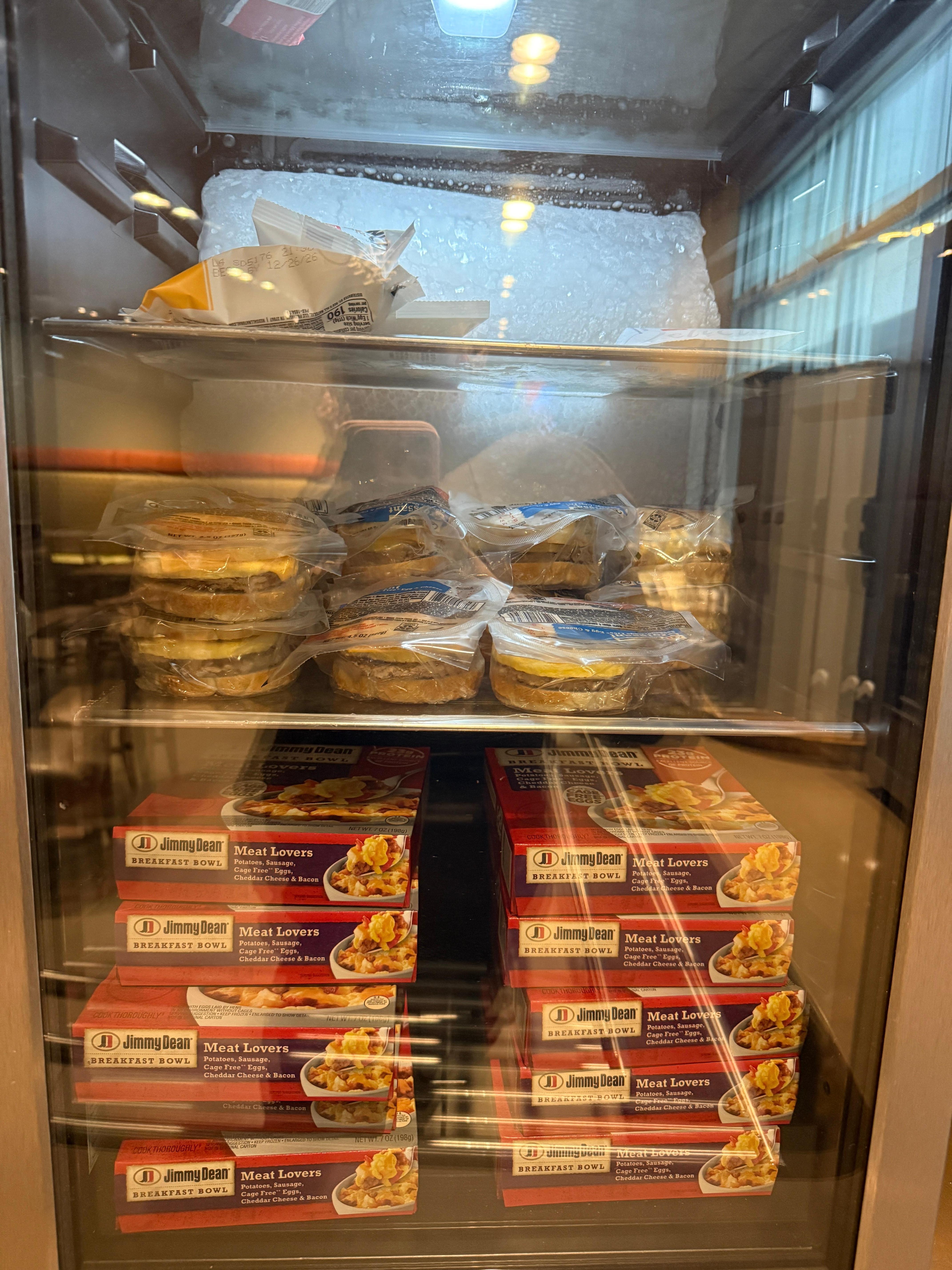 This is the free breakfast. All frozen, pre-packaged food