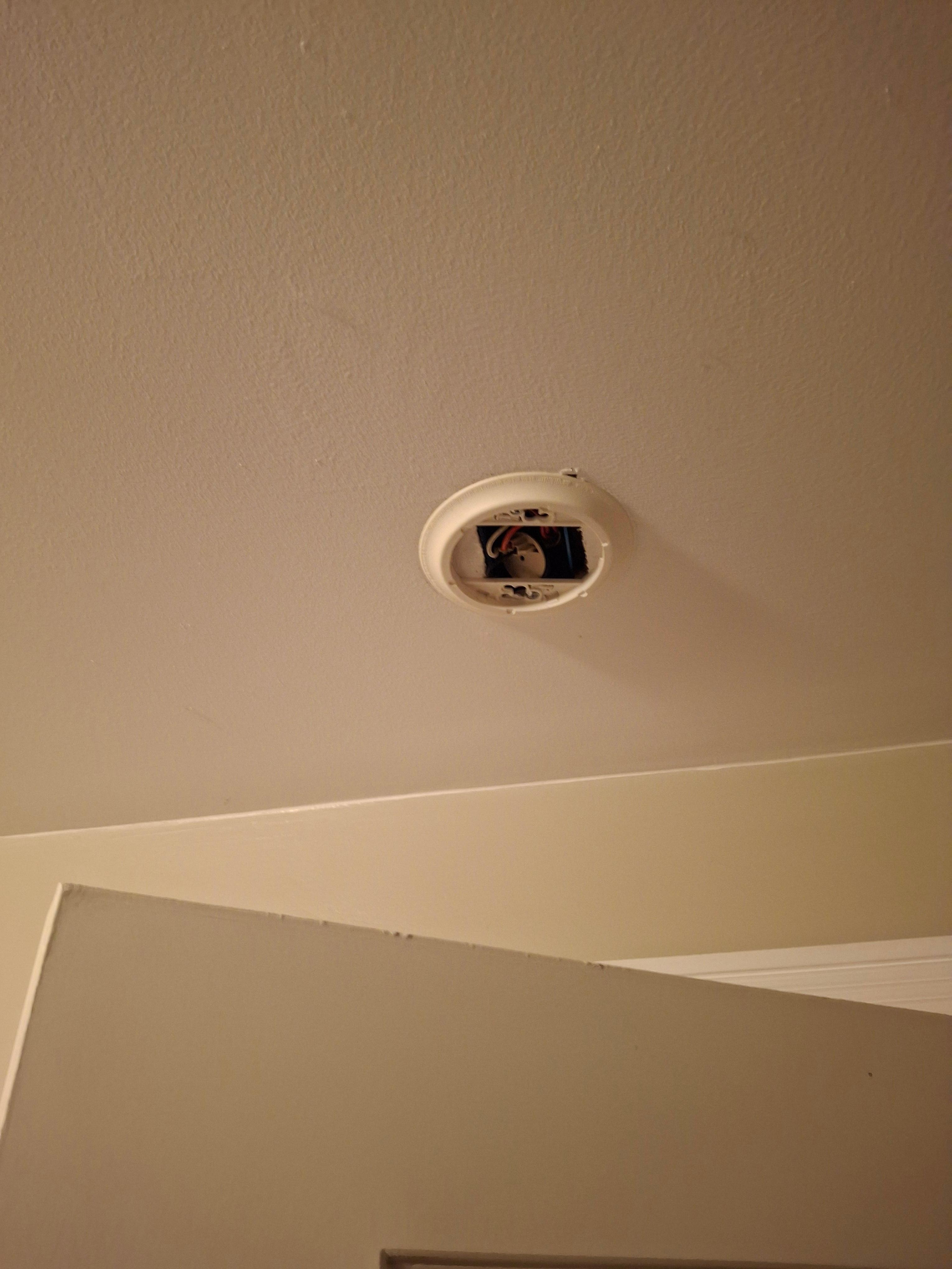 Missing smoke alarm 1 of 2