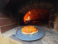 Yeast and flour were provided so we could try our hand at making wood fired pizza