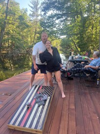 Family fun on the deck