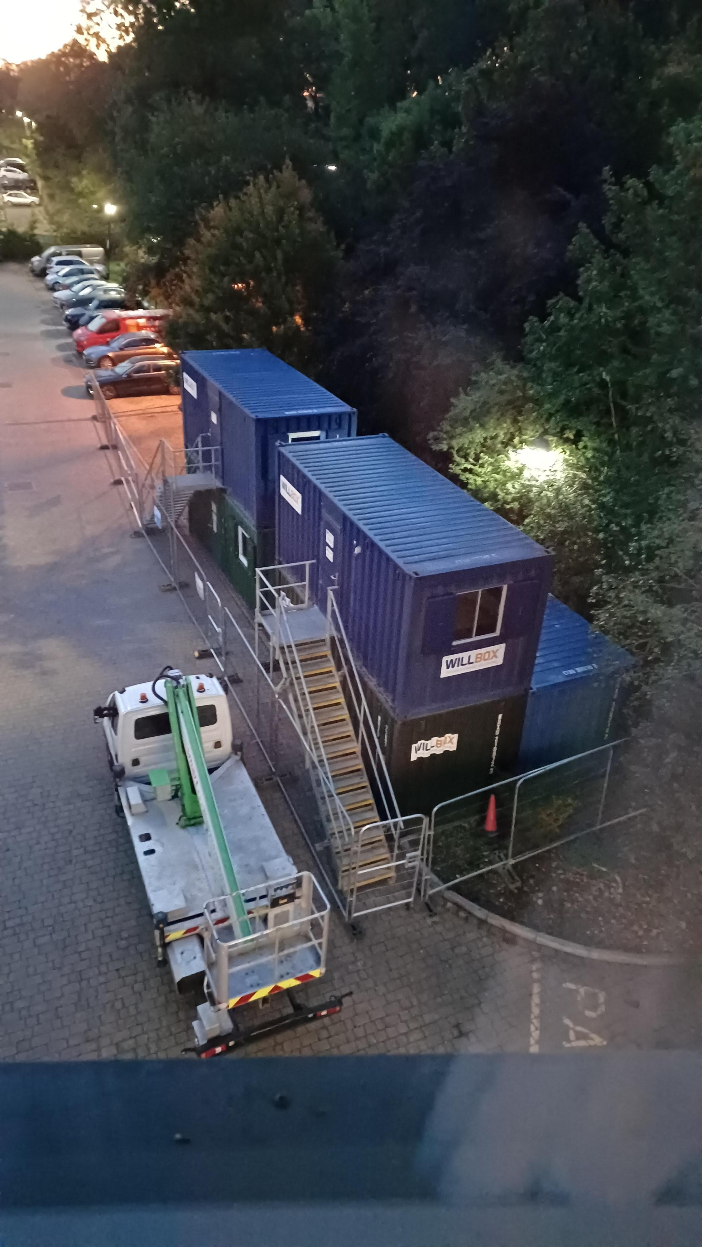 Portacabins taking up spaces