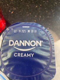 Expired yogurt