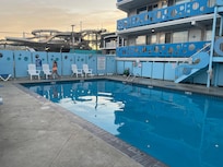 Crystal clean heated pool