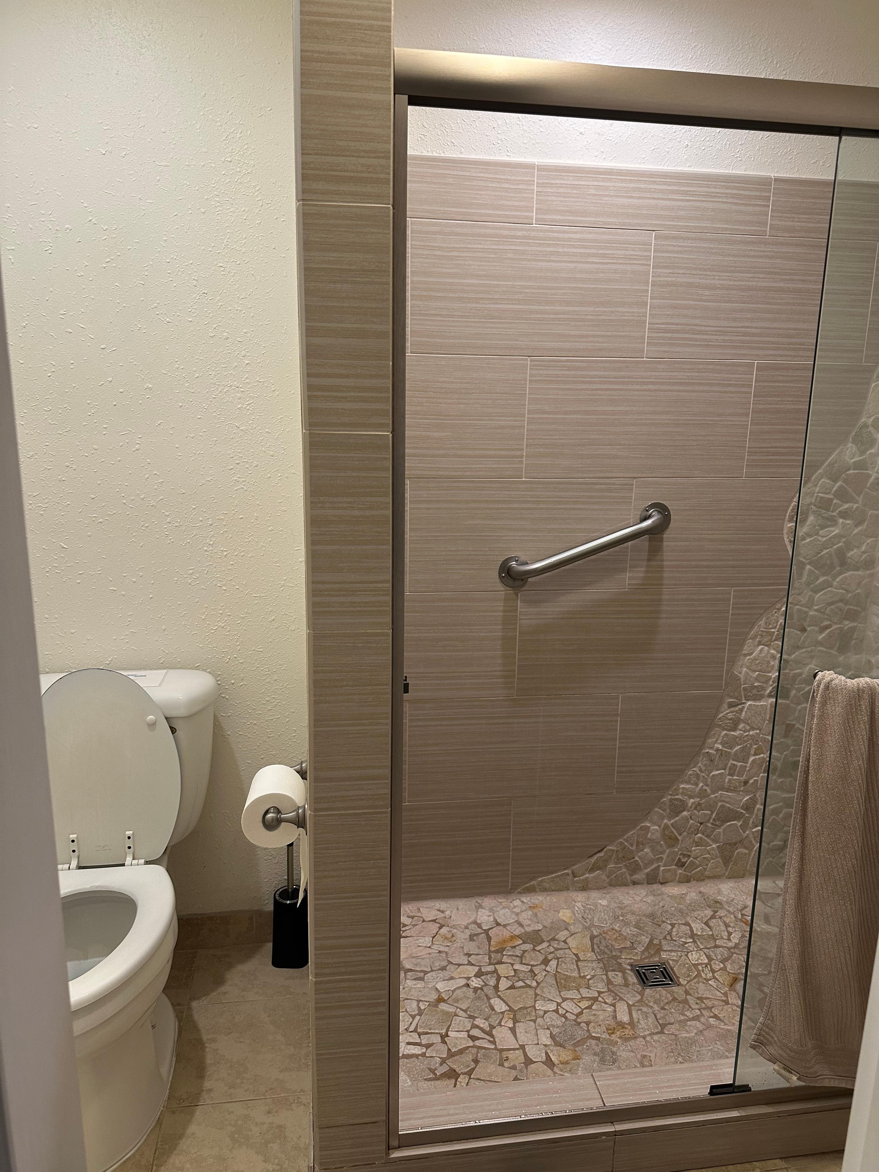 Master shower.
