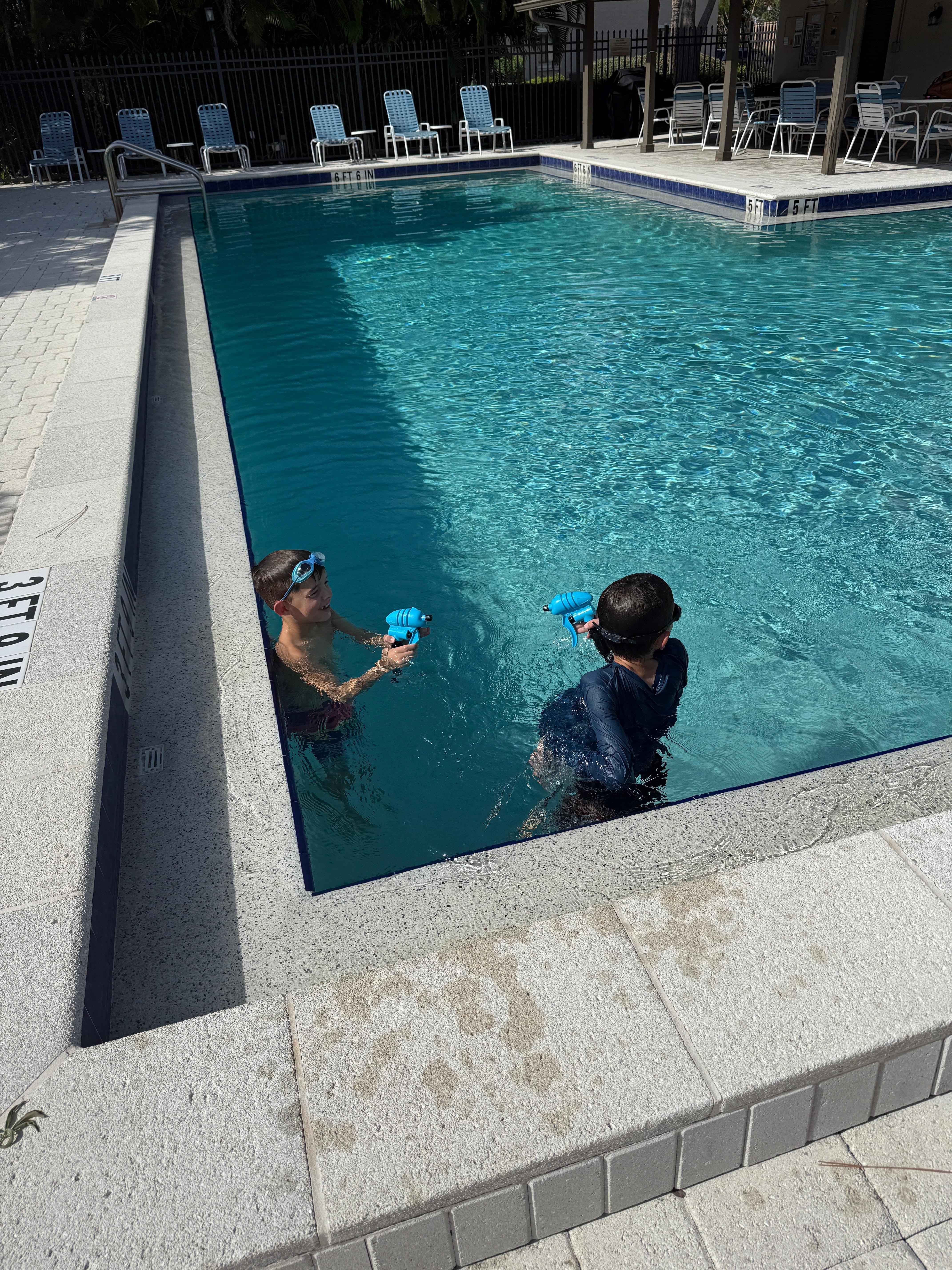 Community pool perfect for cooling off in the Florida sun.