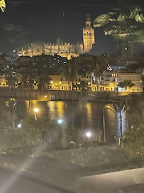 Evening view from roooftop bar