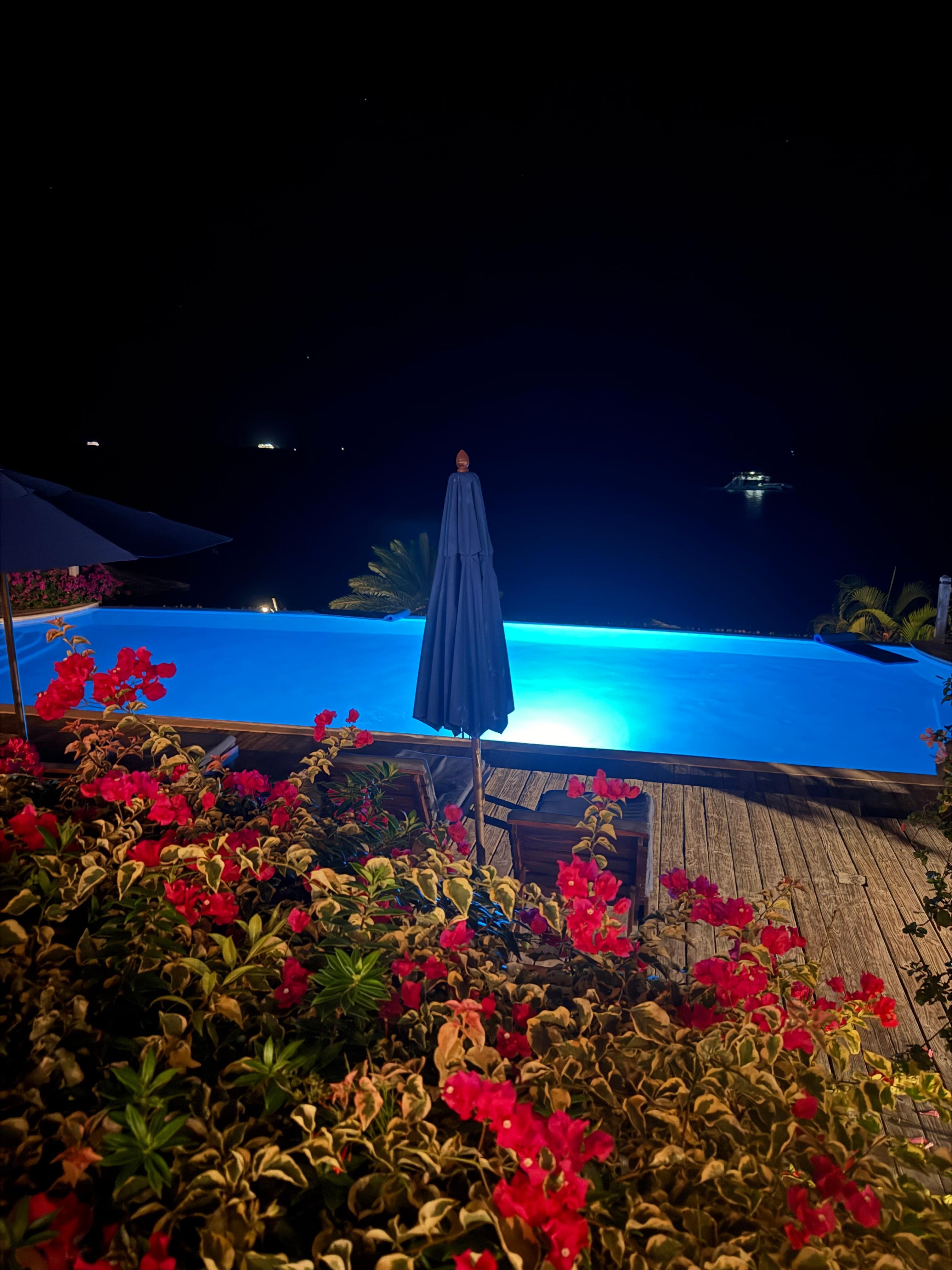 Pool at night