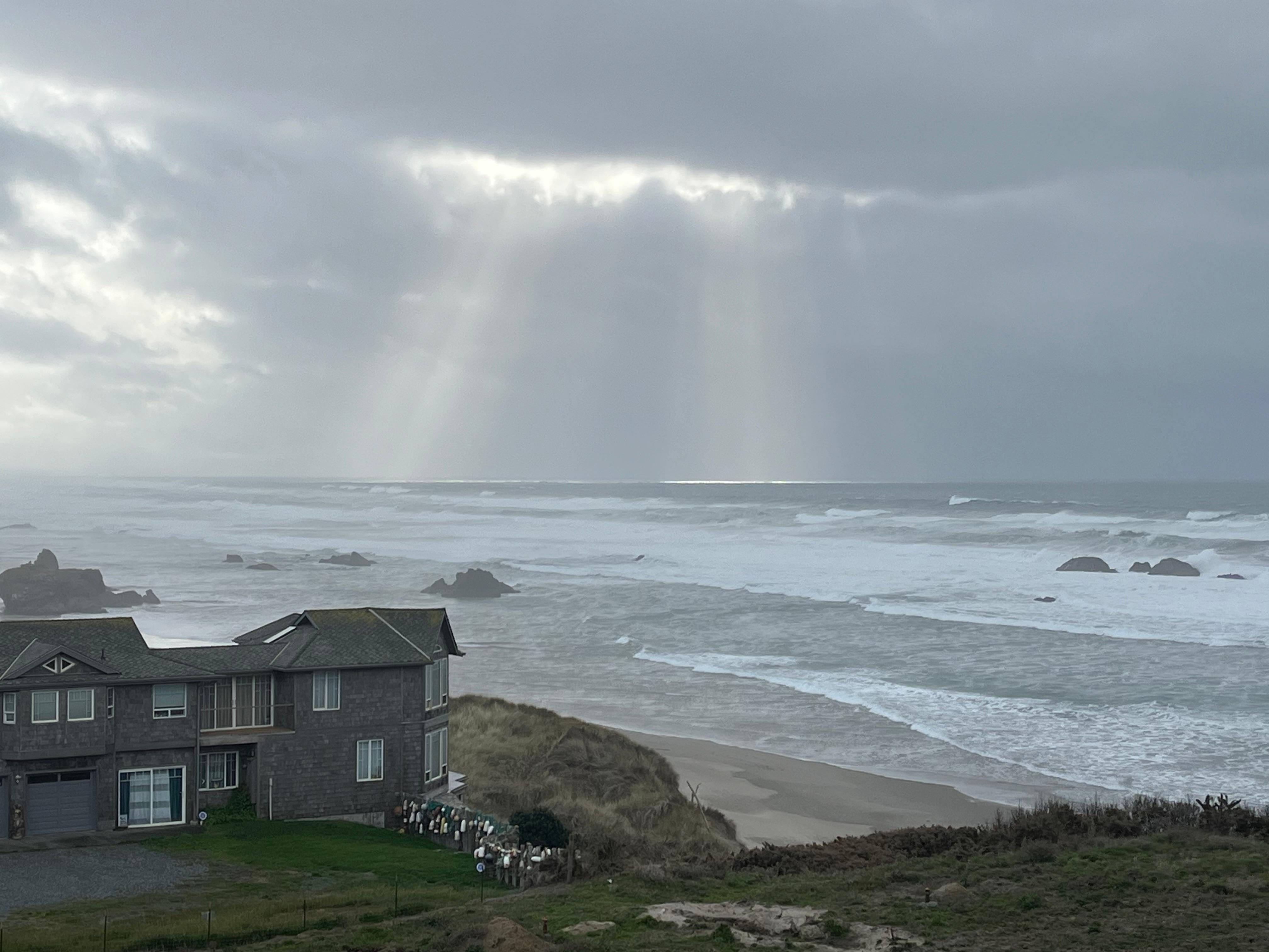 Our last full day in the house presented a wonderful rain and wind storm. We just sat and watched. Glorious. 