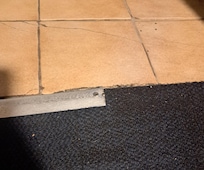 Metal spacer sticking up