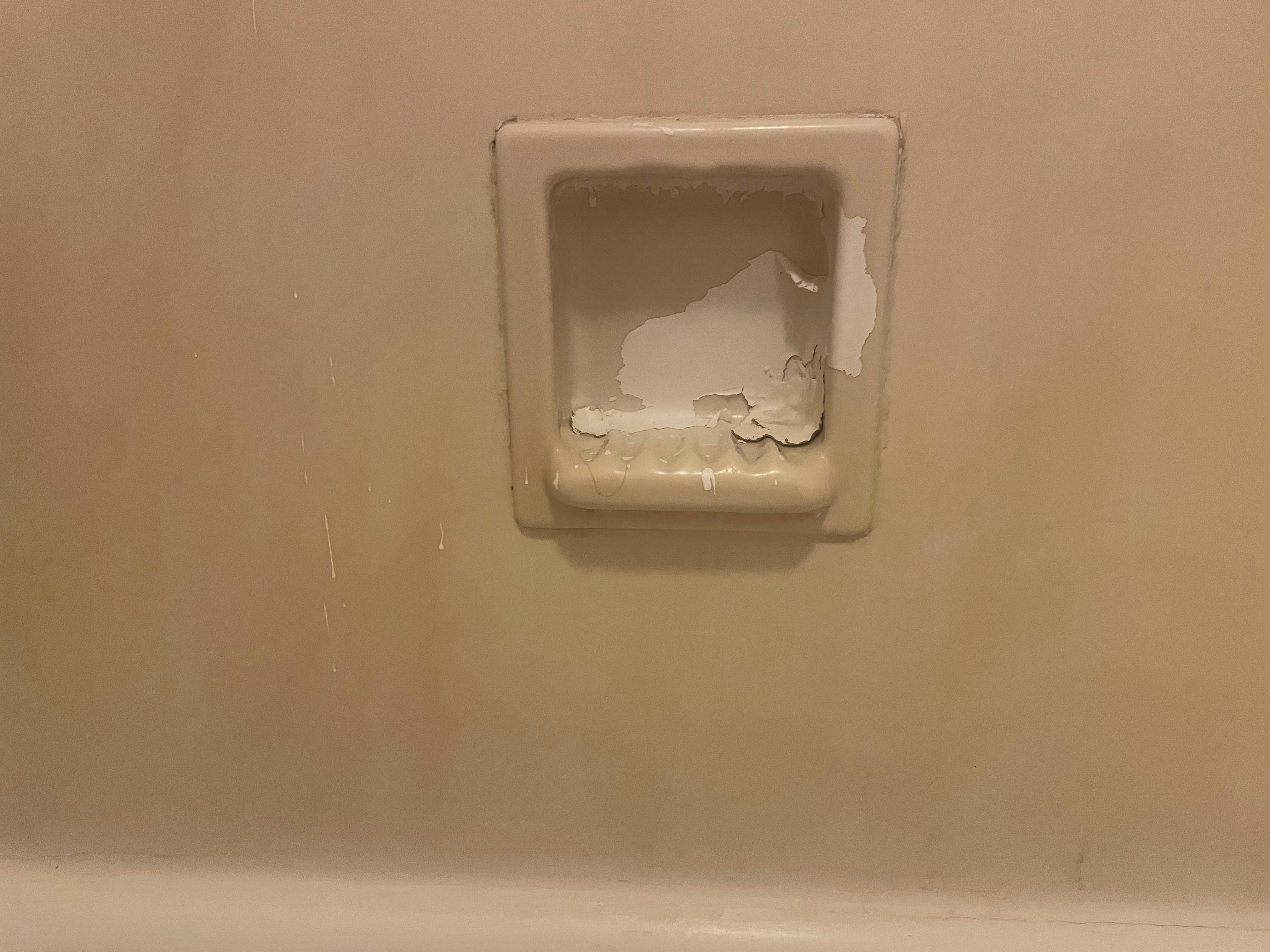 Soup holder in the shower.