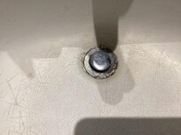 Corroded tap with only hot water. No cold
