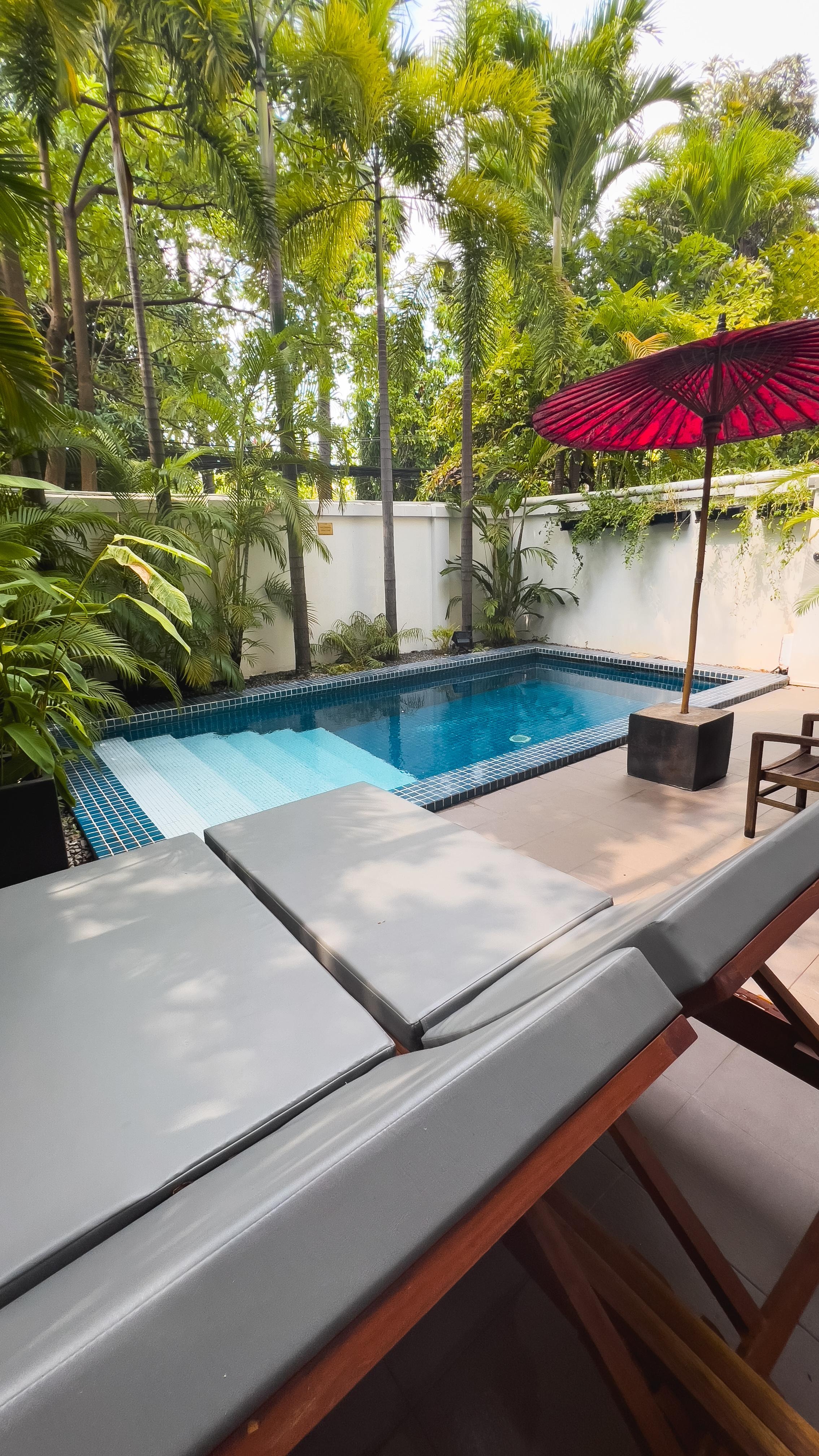 Den private pool.