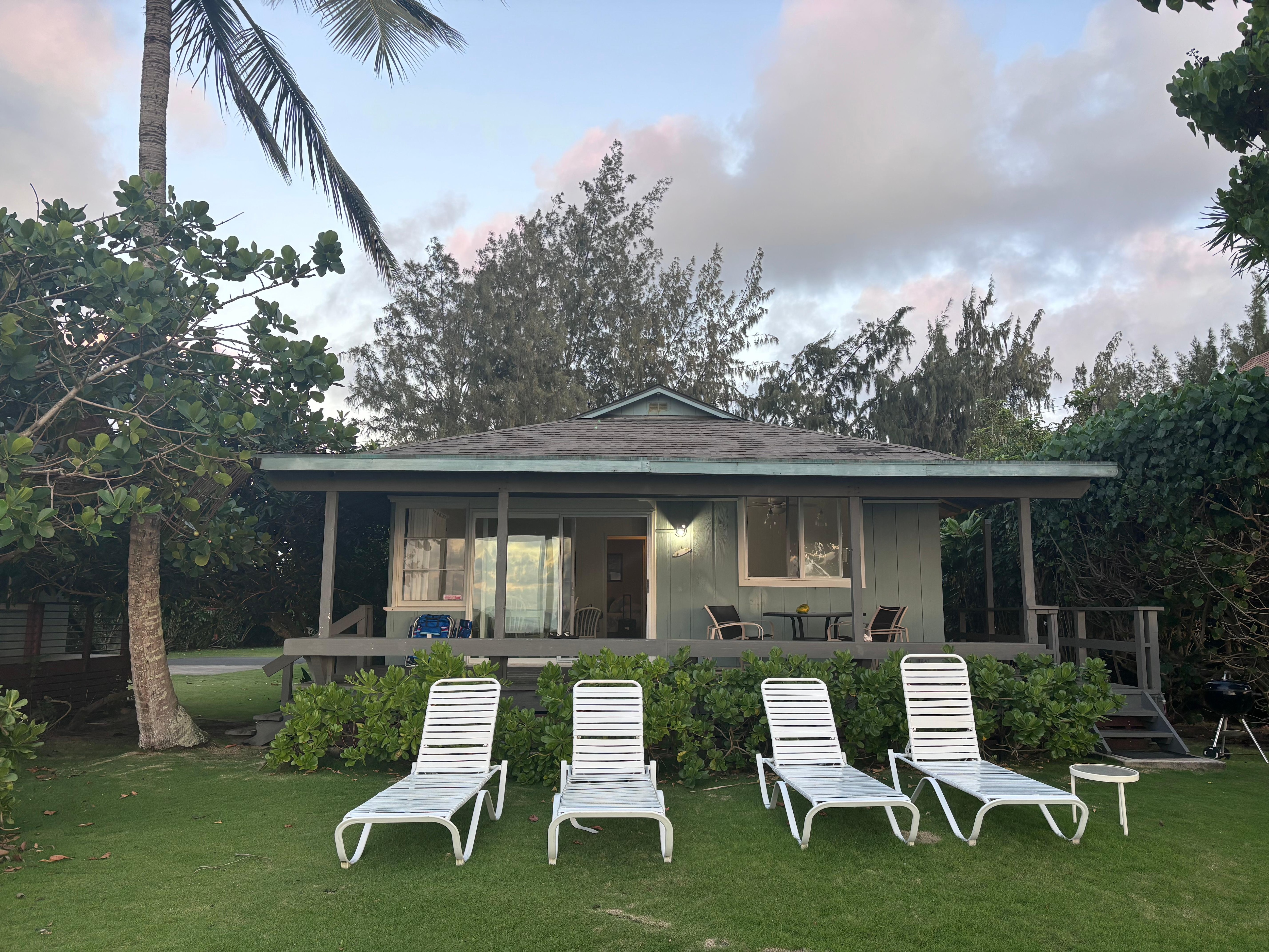 Backyard view of house