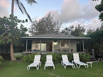 Backyard view of house