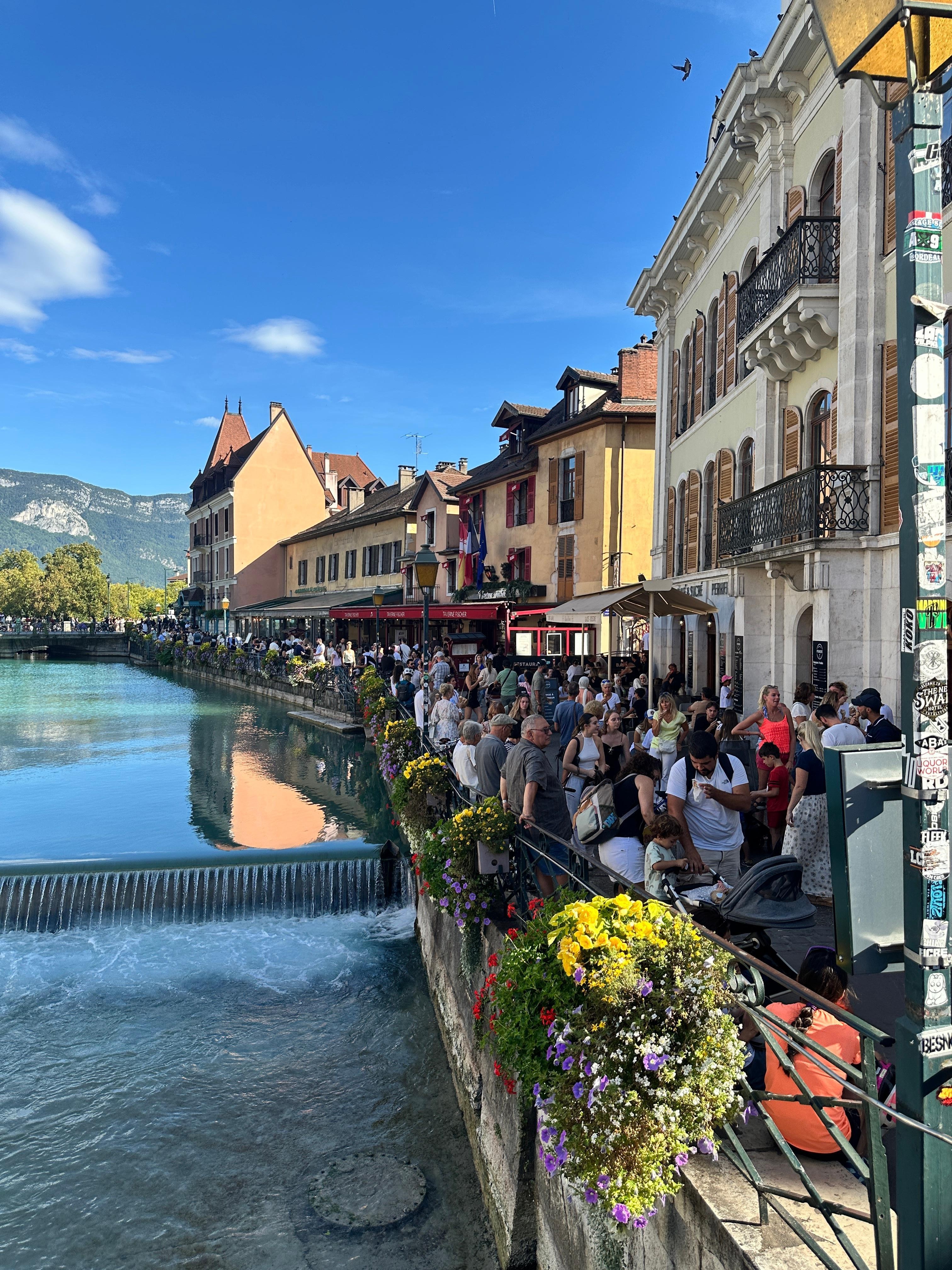 View of Thiou River just meters from our door.