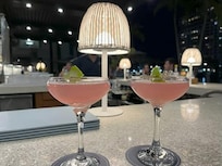 Cosmopolitans at the Marriot Terrace bar
