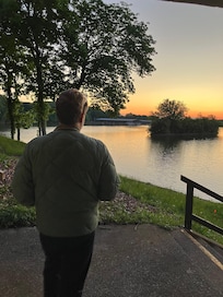 Beautiful sunsets on the lake