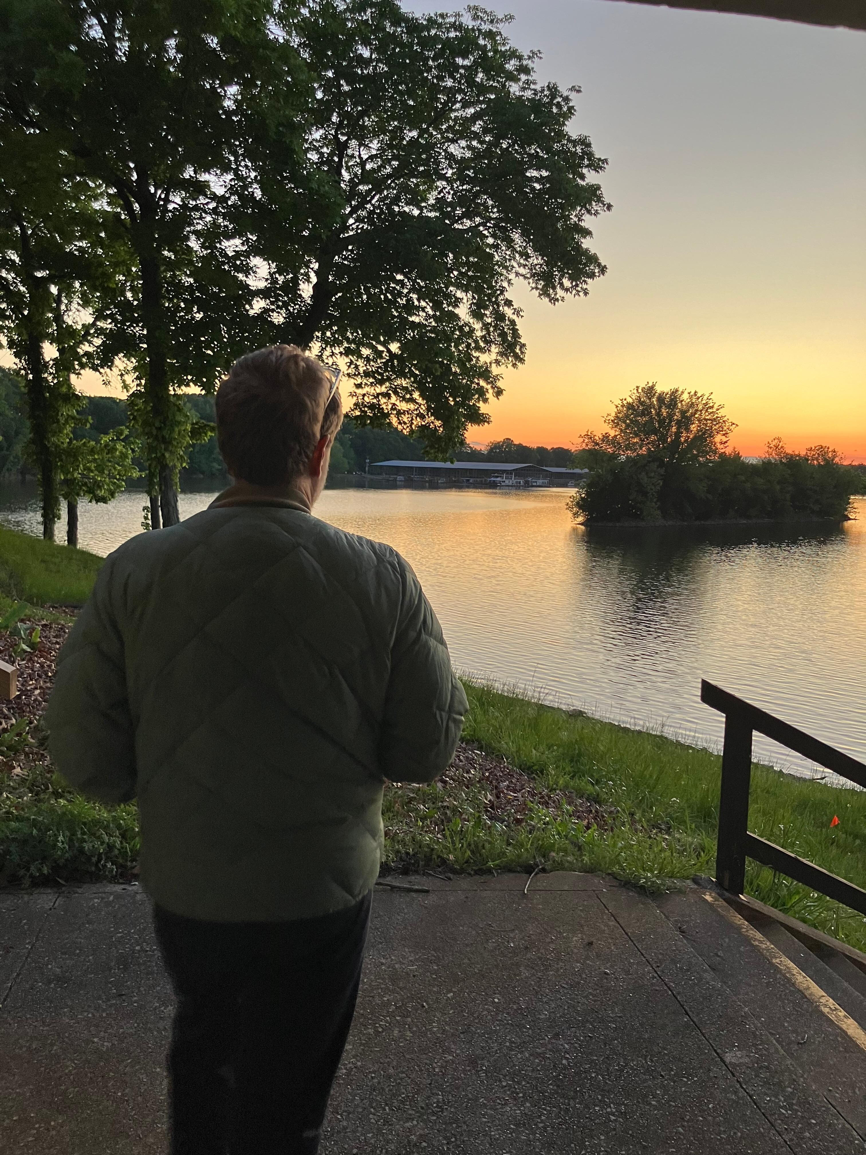 Beautiful sunsets on the lake