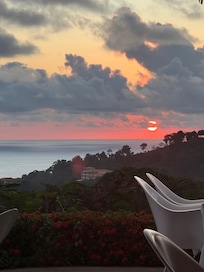 Sunset at the restaurant