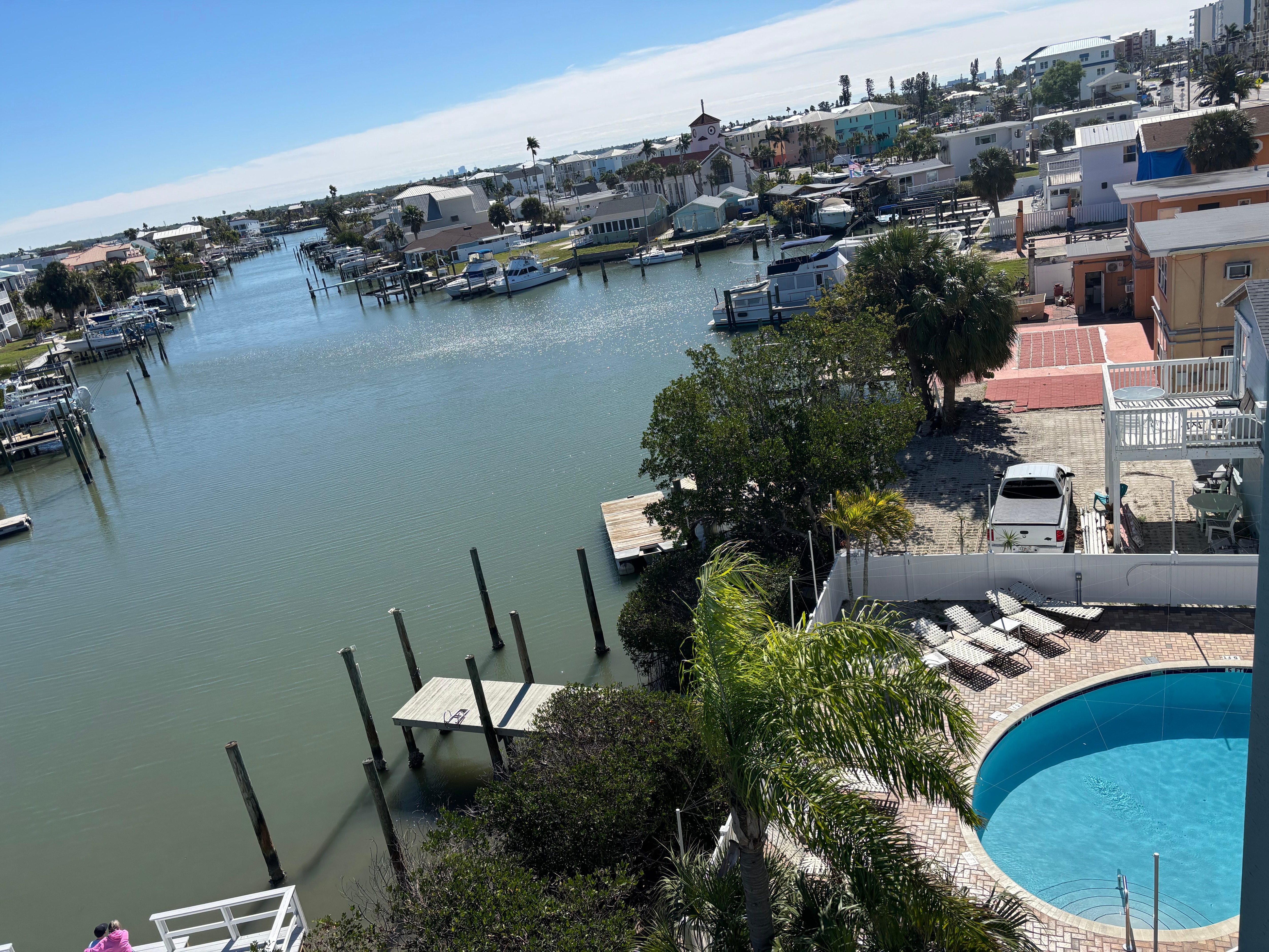 Overlooking the bay from the balcony 