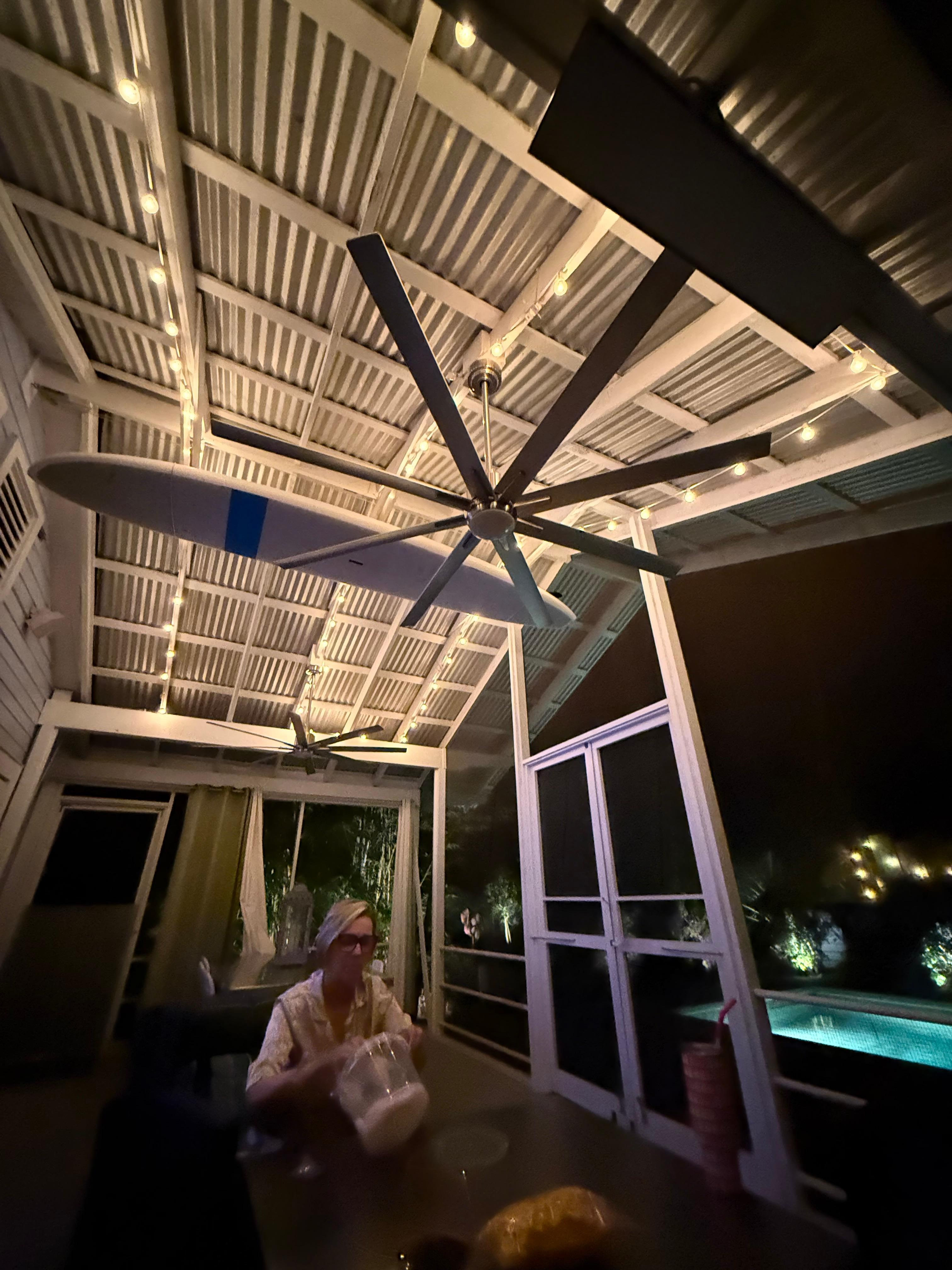 The outdoor tv was perfect to listen to Pandora and John Mayer was already a station! 