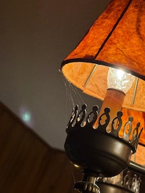 Spider webs on chandeliers