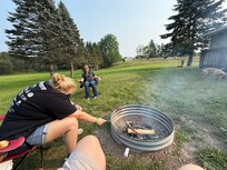 Hotdogs on the campfire