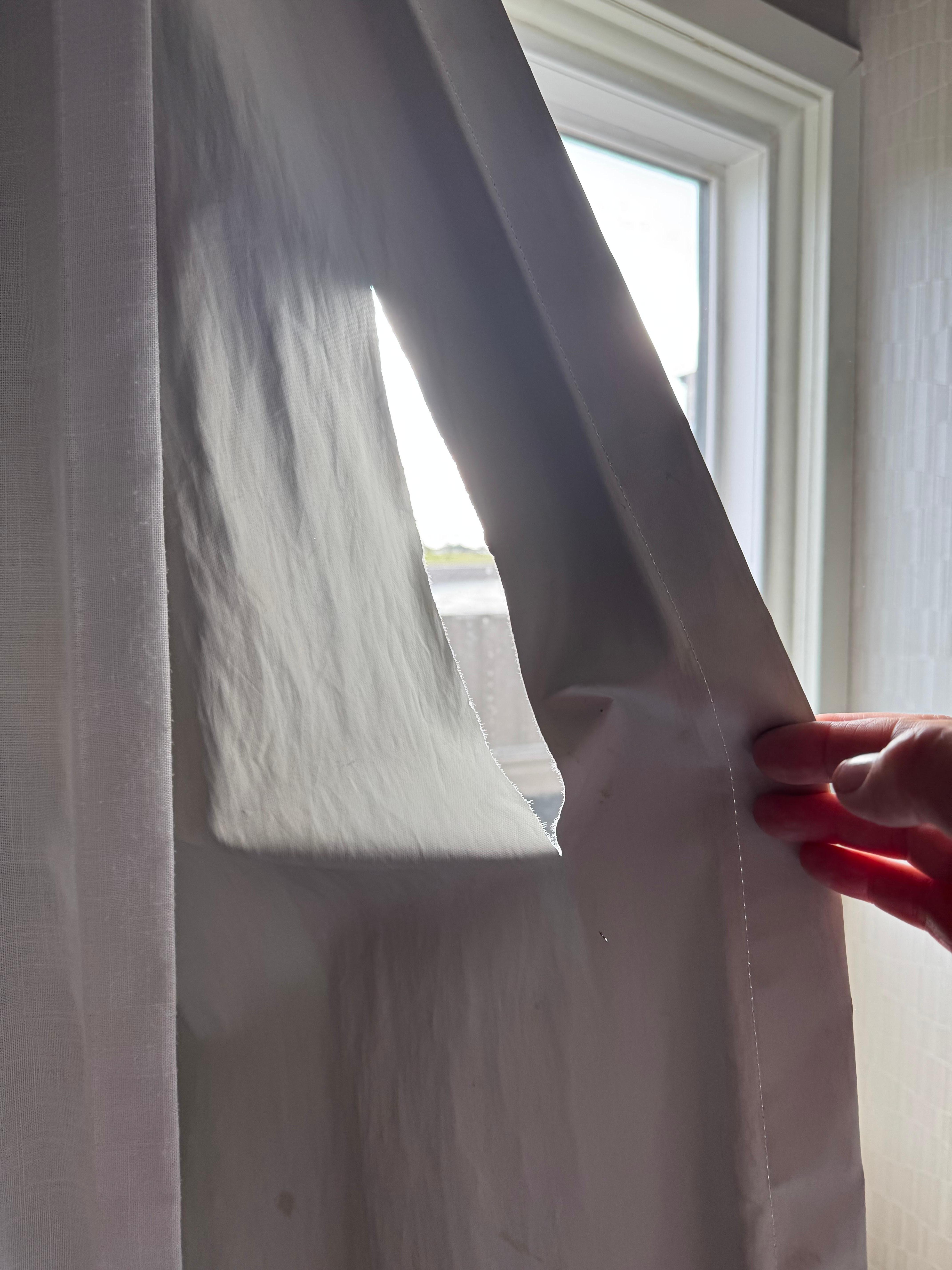 Tear in window coverings