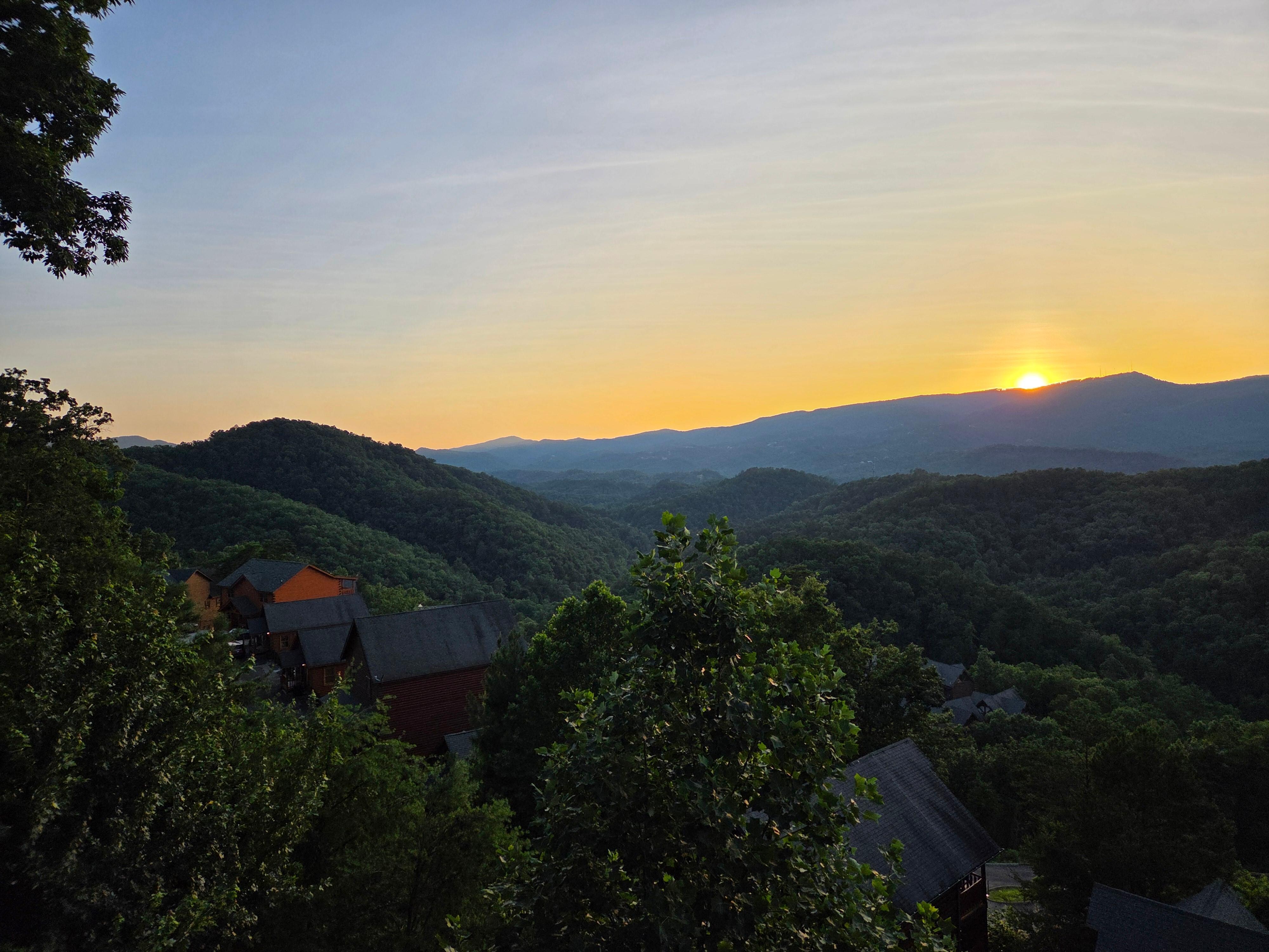 Sunset in late June
