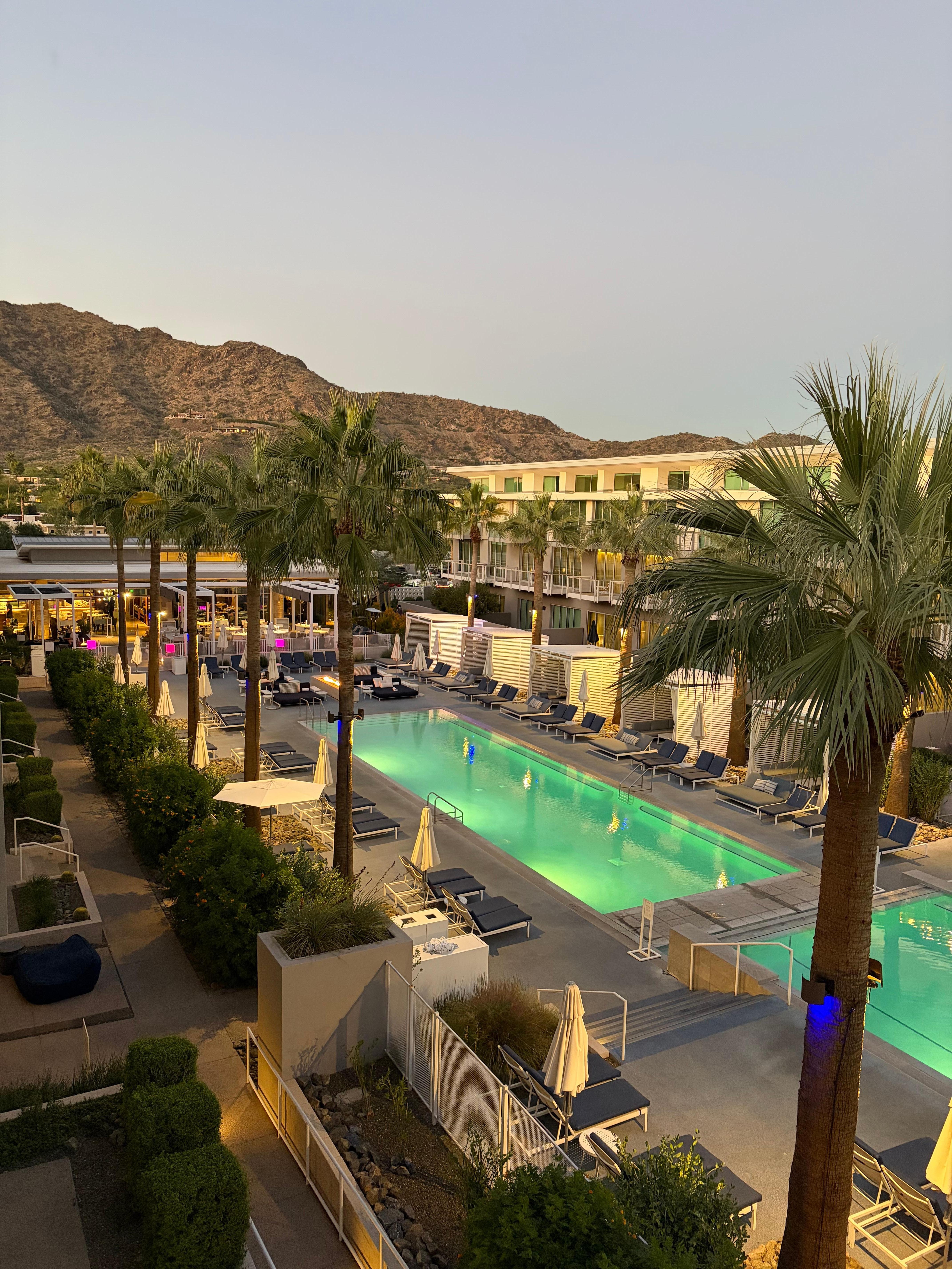Pool view from our room balcony 
