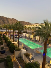 Pool view from our room balcony