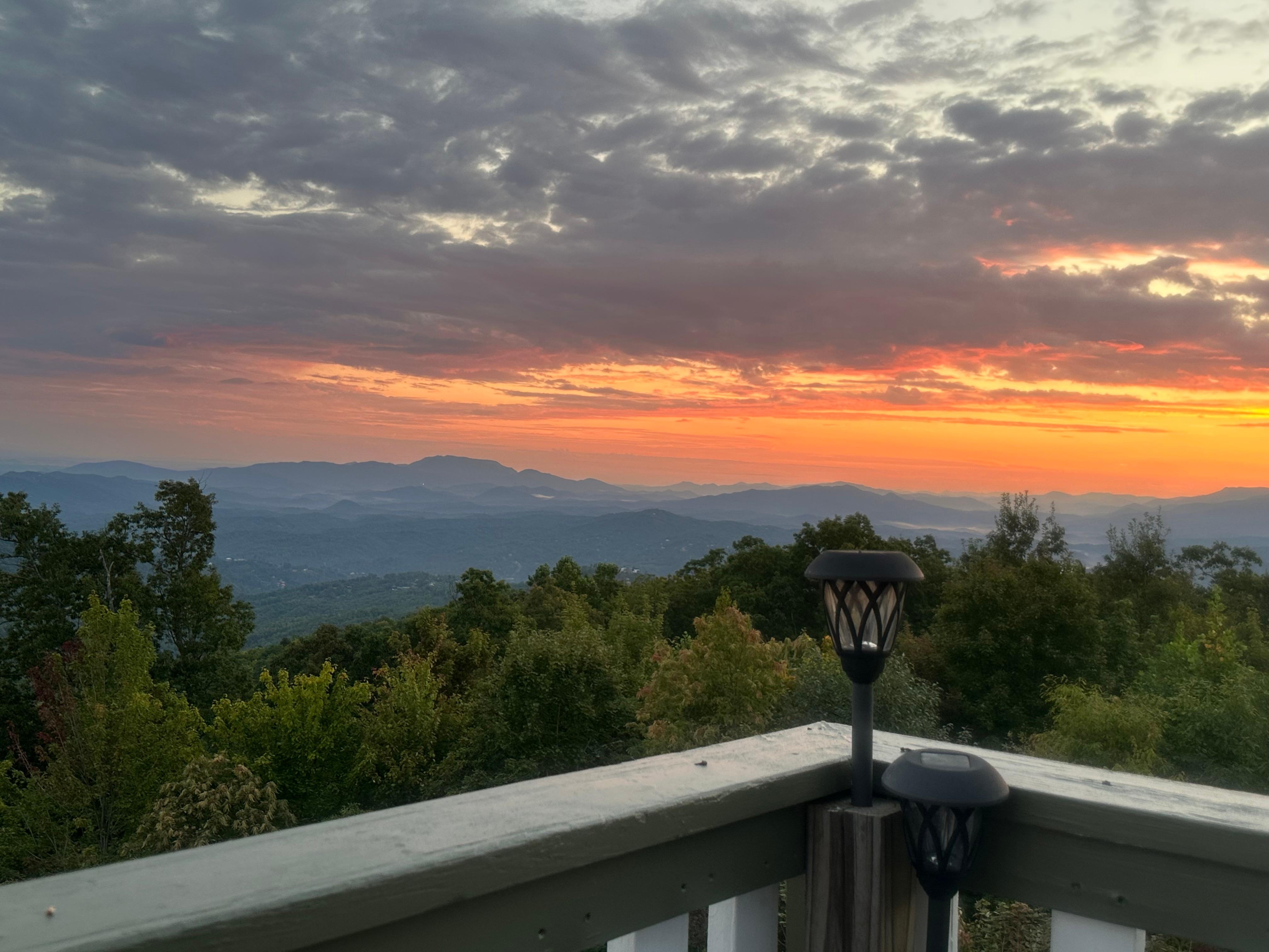 Sunrise from the back deck 