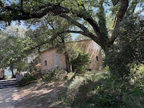 Nestled perfectly in the trees.