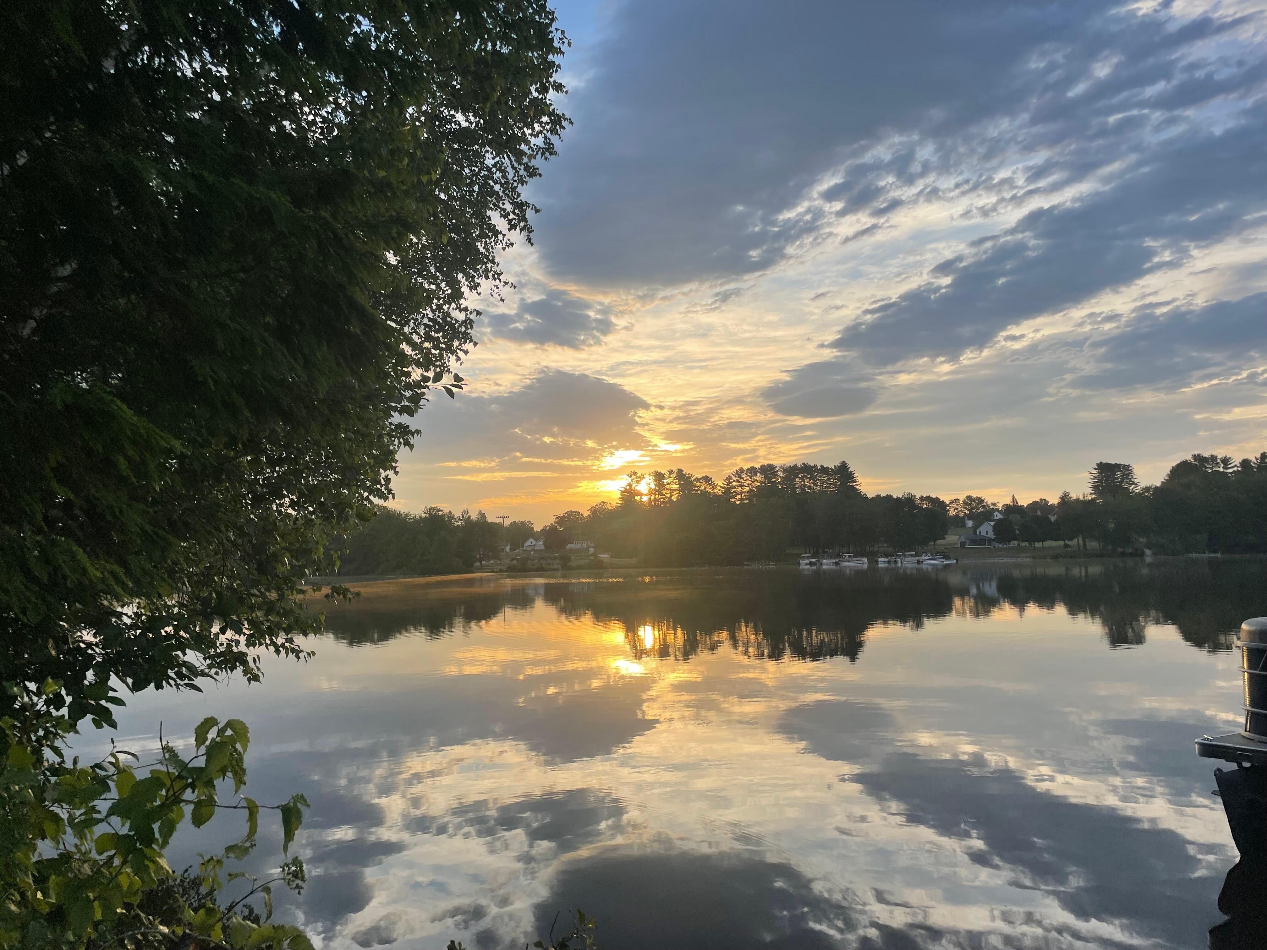 5:30am sunrise over Robinson Marina
