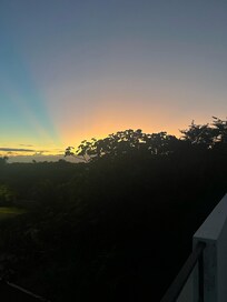 A sunset facing lagoon side