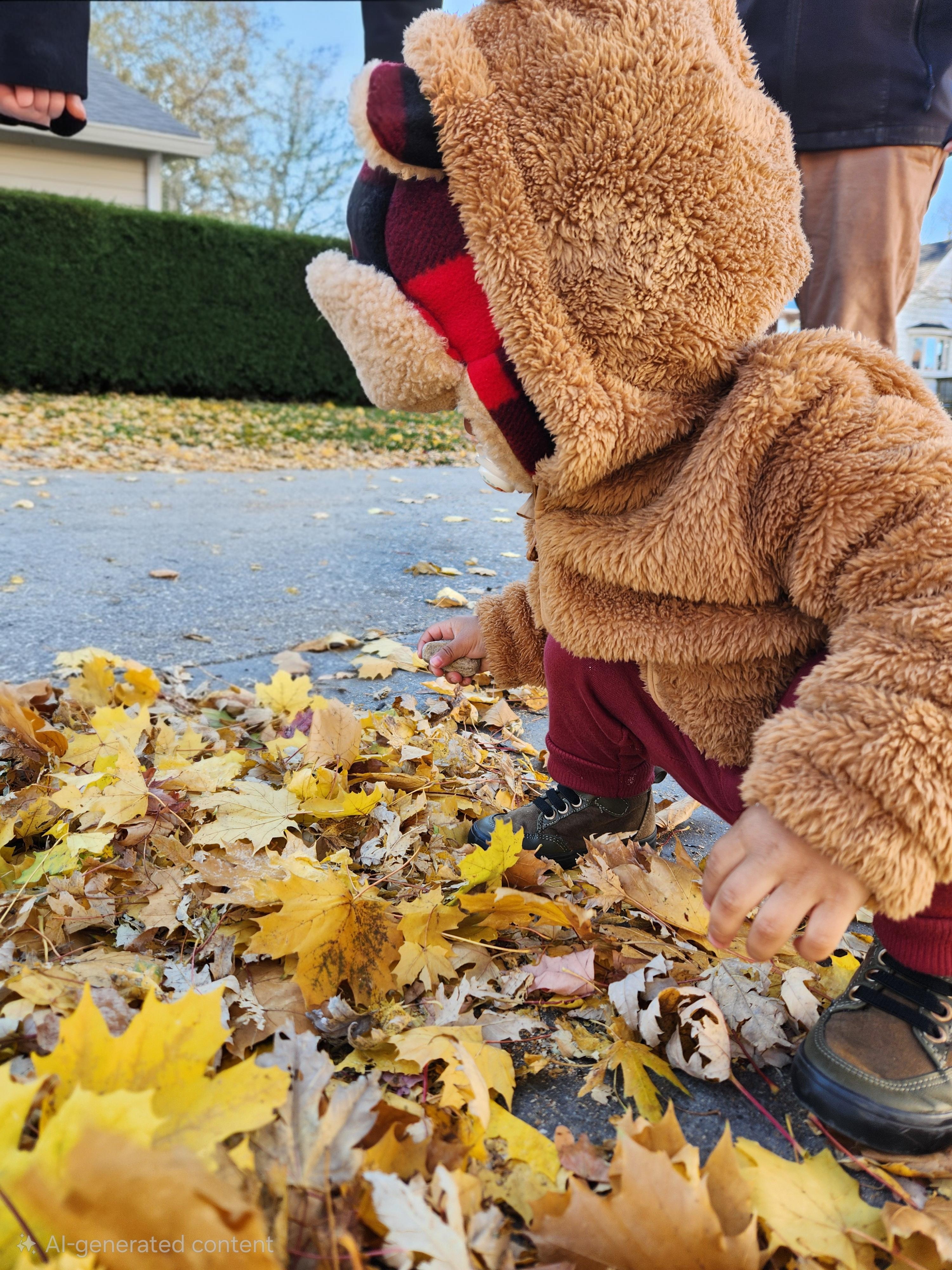 Leaves in alley
