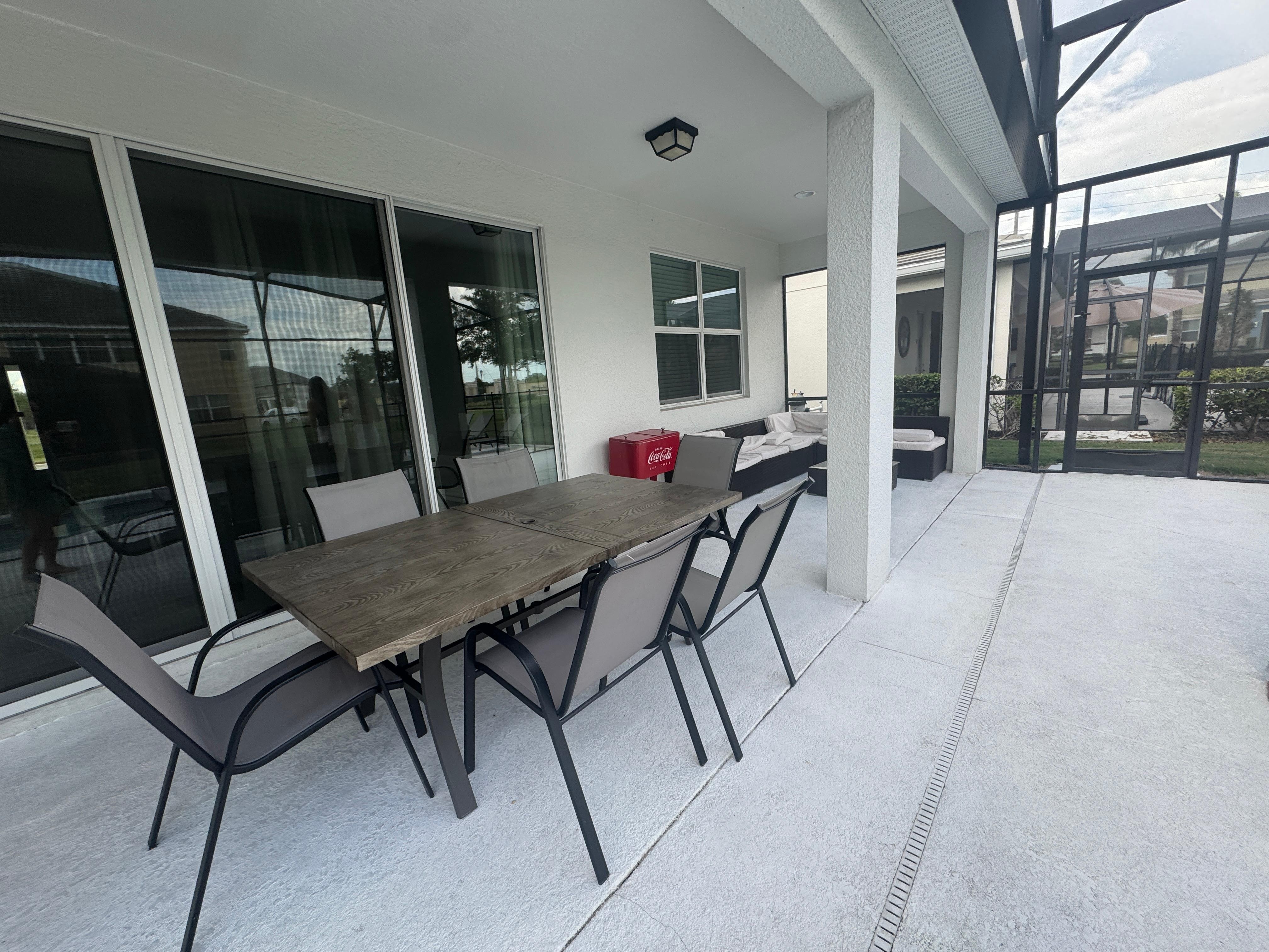 Spacious back patio.