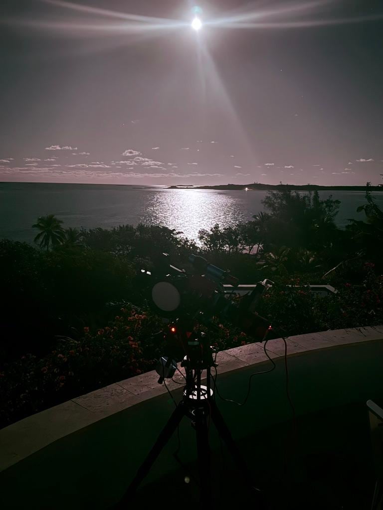 Astro Rig with Moon view