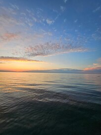 Sunset beach stroll
