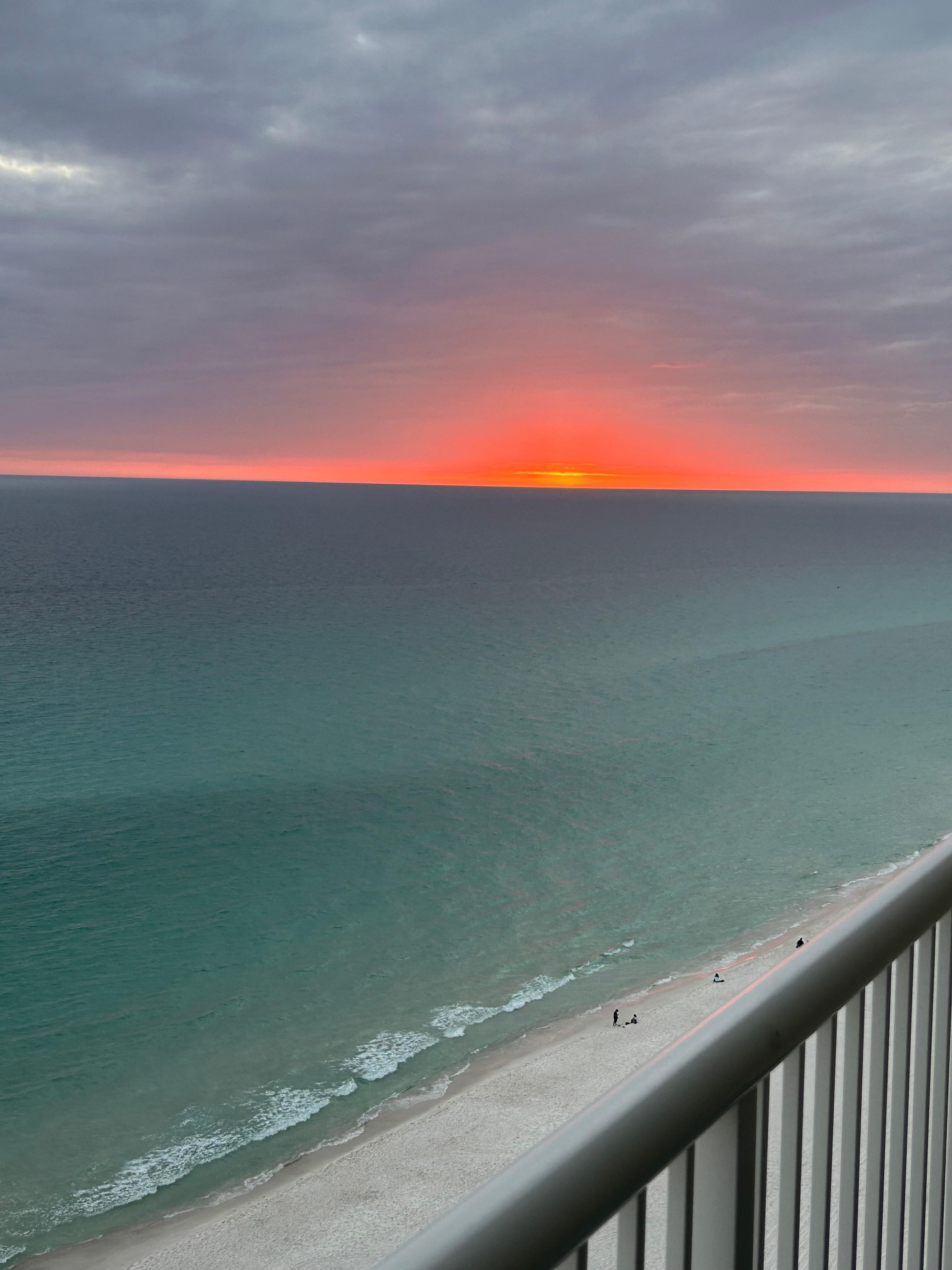Beautiful sunset right from the balcony. 