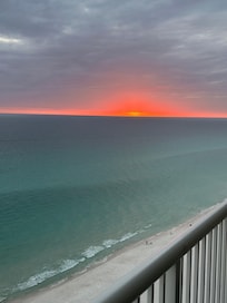 Beautiful sunset right from the balcony.
