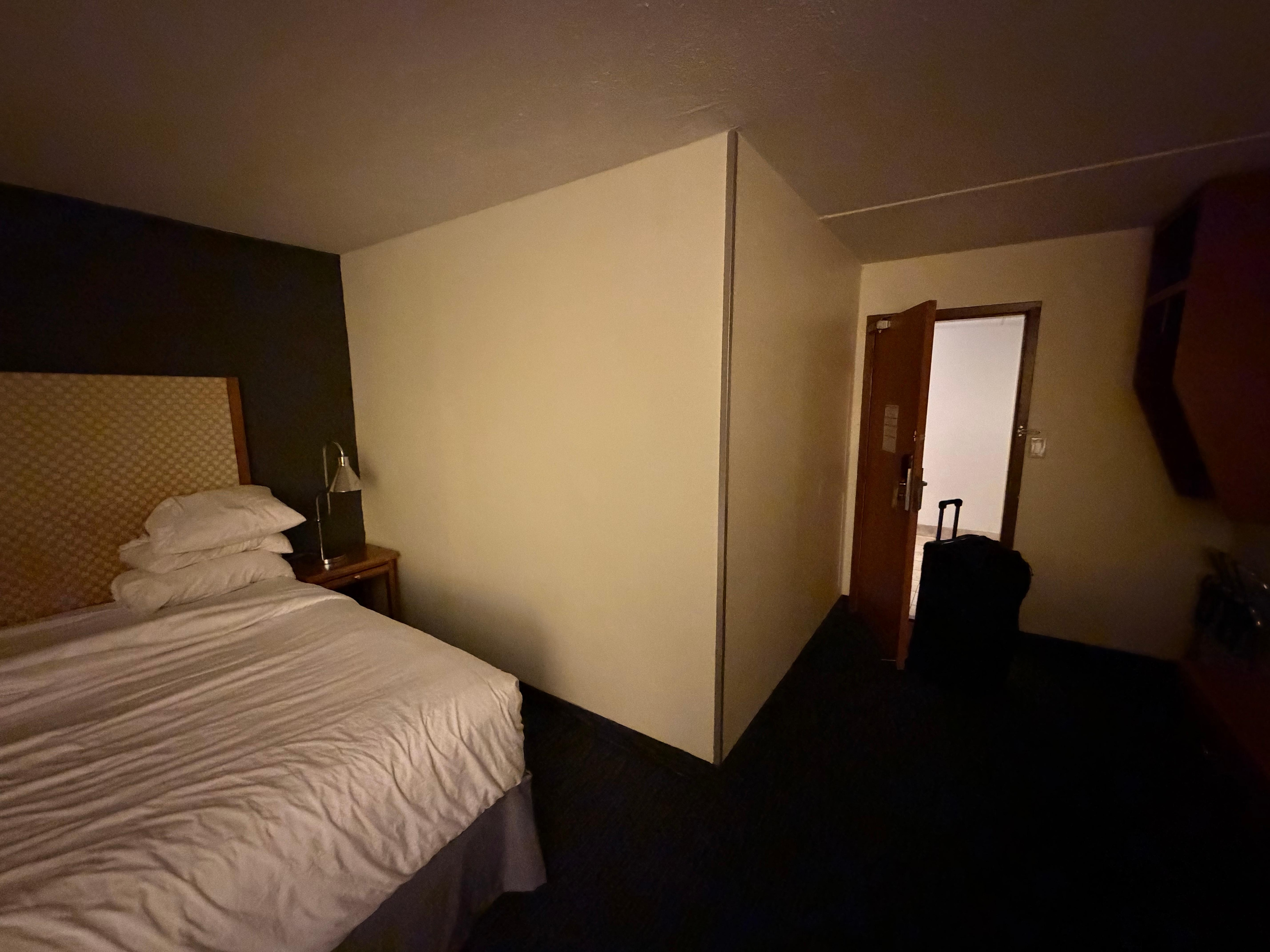 View from inside of room sharing with the elevator.