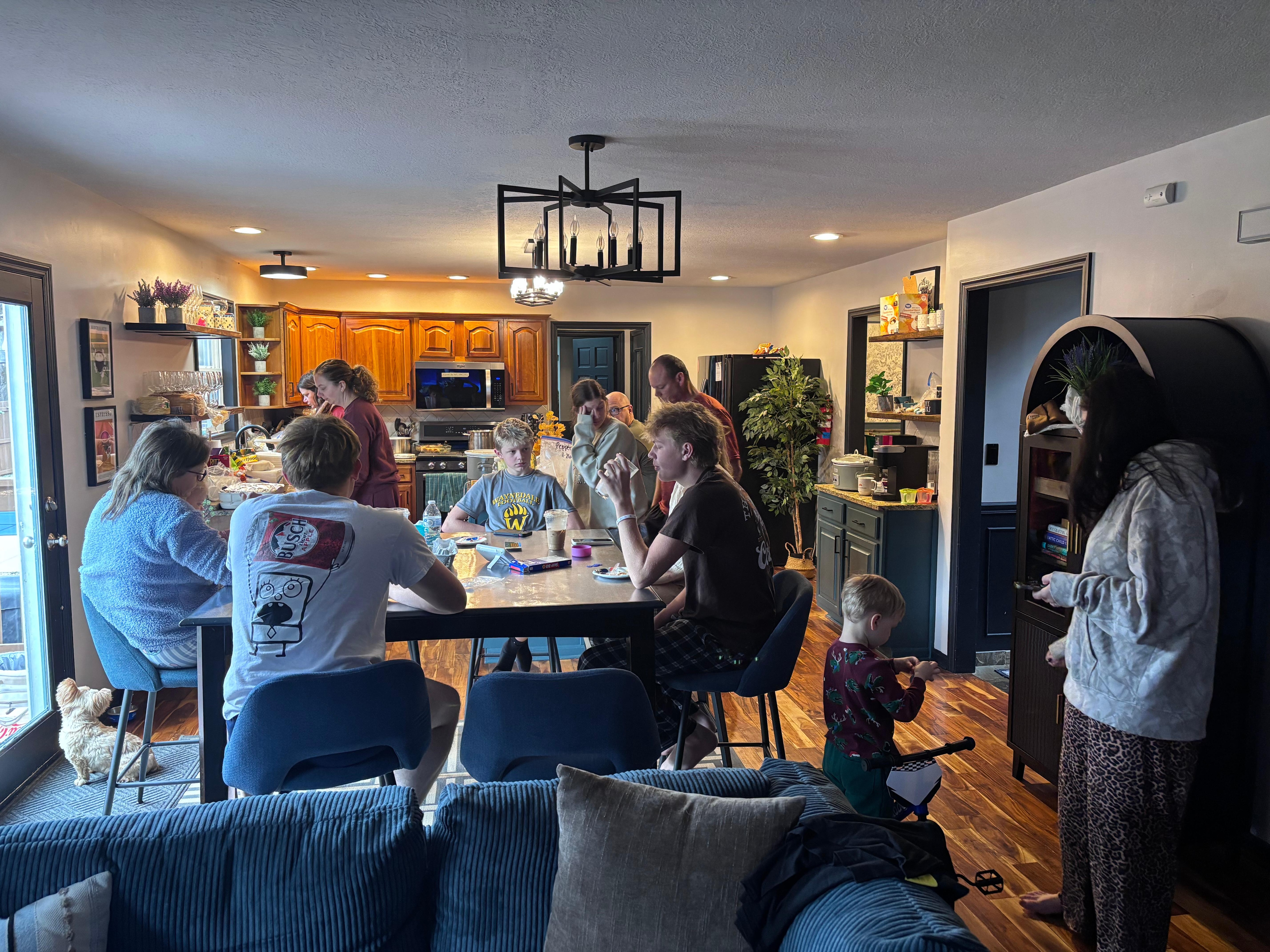 Getting ready for family meal